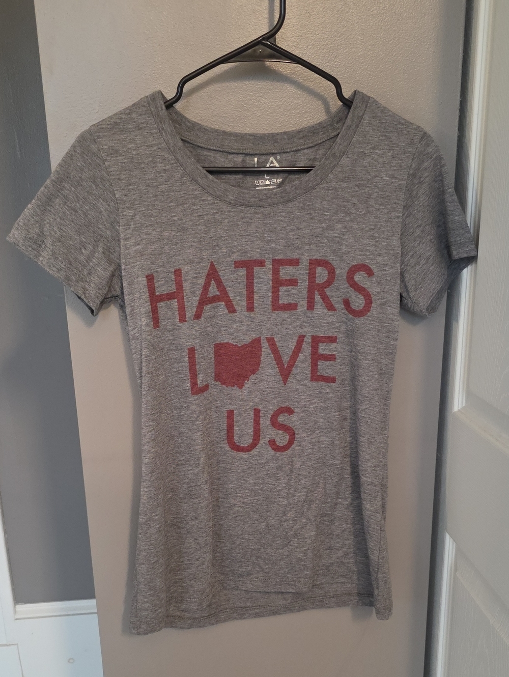 Gray Ohio 'HATERS LOVE US' Graphic Tee